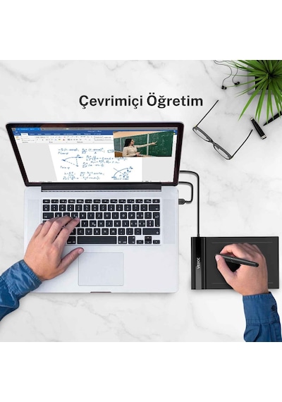 Techtic Veıkk S640 6x4inç Grafik Dijital Tablet 8192 Seviye Pilsiz Kalem Desteği Android Windows Mac Uyumlu