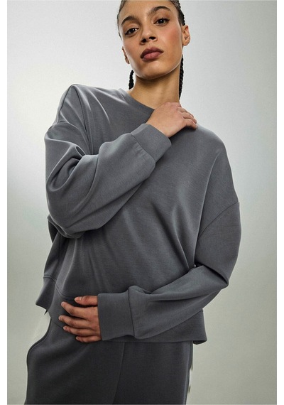 Defacto Modal Sporcu Sweatshirt F8353ax26spgr463 Gri-gr463