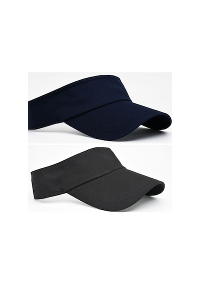 Şapkadan Uv Koruyuculu Unisex Siperlikli Tenisci Şapka 2'li Set 45645dr57004 Lacivert-haki