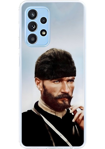 Samsung Galaxy A52 Uyumlu Şeffaf Kılıf Atatürk 2 Tasarımlı