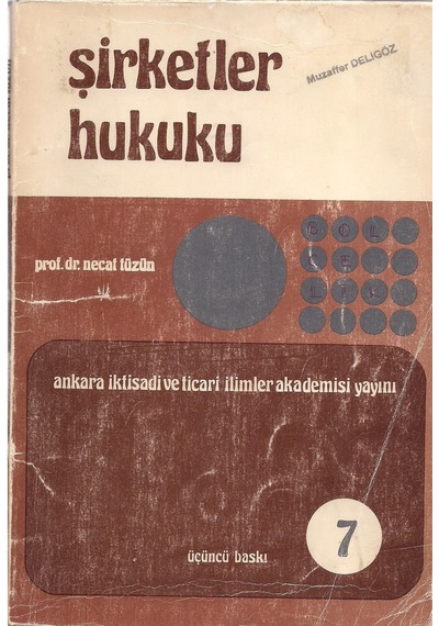 Şirketler Hukuku - Necat Tüzün