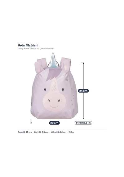 Lassig About Friends Sırt Çantası Unicorn Lila