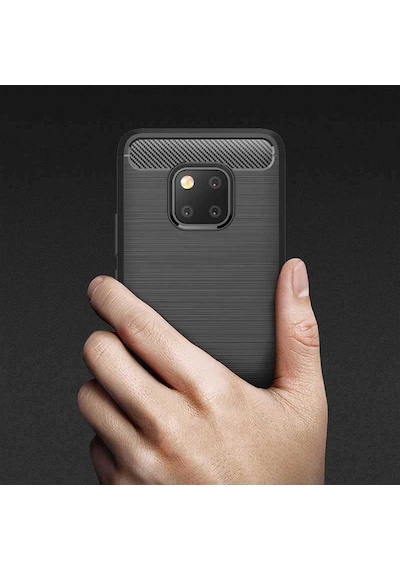 Huawei Mate 20 Pro Kılıf Zore Room Silikon Kapak Siyah