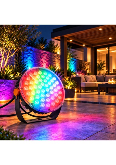 50w Rgb Yuvarlak Projektör