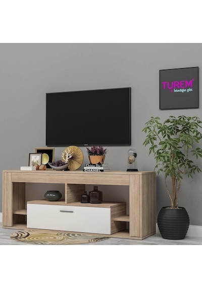 Wood Tv Ünitesi Mdf Antrasit Wood Tv Ünitesi Mdf Antrasit
