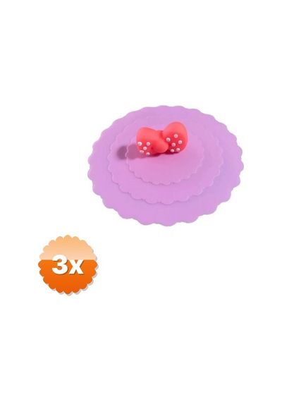 3 Adet Silikon Bardak Kapağı