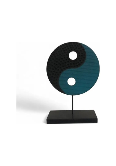 Hedea Ying Yang Mavi Siyah Ev Dekoru Küçük Tek Parça