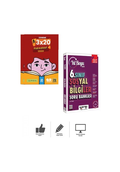 6.sınıf Sosyal Bilgiler Soru Bankası +paragraf Deneme Bigelio+yargı