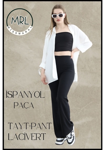 Missmaral Kadın Yüksek Bel Toparlayıcı Tayt Pantolon Ispanyol Paça Likralı Esnek Dalgıç Koyu Lacivert 1040 Lacivert Missmaral Kadın Yüksek Bel Toparlayıcı Tayt Pantolon Ispanyol Paça Likralı Esnek Dalgıç Koyu Lacivert 1040 Lacivert