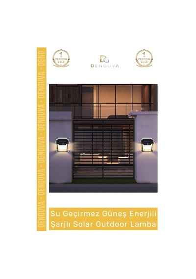 Özel Üretim Su Geçirmez Güneş Enerji Şarjlı Duvara Monte Dış Cephe Uygun Solar Outdoor Lamba
