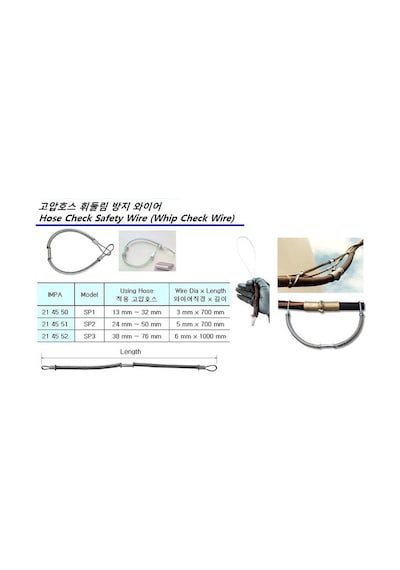 Çelik Hortum Tutucu Whip Check