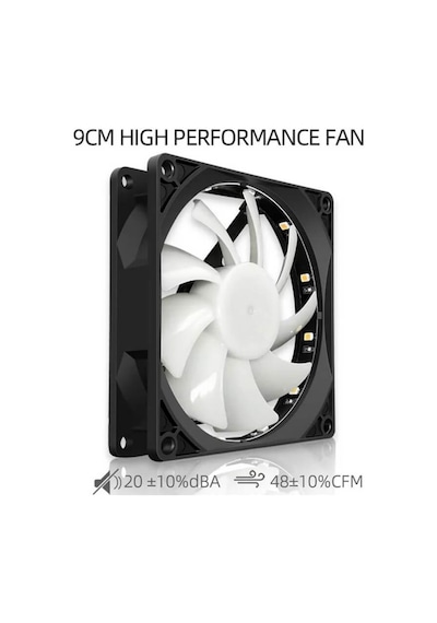 Coolmoon P22 Rgb İşlemci Soğutucu Fan Çift Fanlı Bakır Kanallı , Intel Amd Uyumlu Cpu Fanı