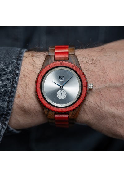 Zebrino Ww-au-2kbg Zbr-al-wh1 Kineto Wood Red Ahşap Erkek Kol Saati 45 Mm