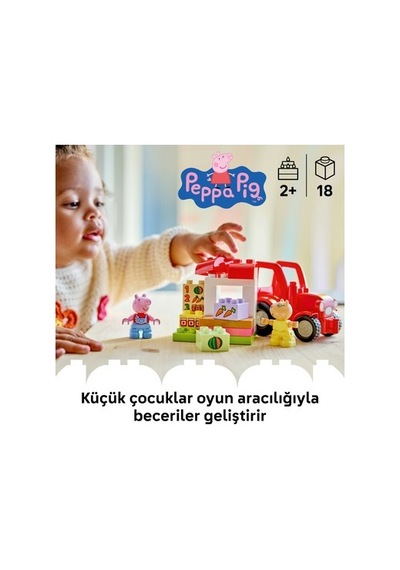 Lego Peppa Pig Traktör Seti, 2 Yaş Ve Üzeri Çocuklar İçin Eğitici