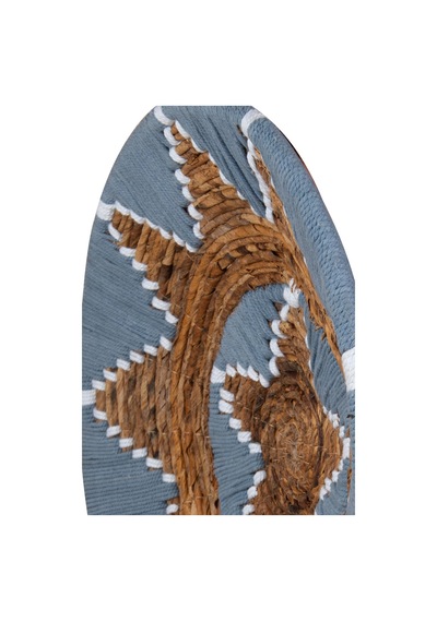 Bohem Hasır Yuvarlak Duvar Dekoru Bambu Ve Makrome İle Yapılan Duvar Süsü 50 Cm X 50 Cm-71