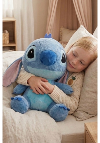 60 Cm Büyük Boy Stitch Peluş Oyuncak Sevimli, Yumuşacık Hediye & Koleksiyon Ürünü Mavi