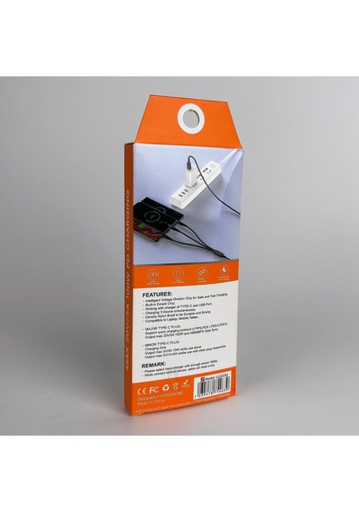 Cr40 100w Type-c Ve Usb'den 3 Adet Type-c'ye Pd Hızlı Şarj Örgü Kablo 3in2 Emark Çipi 20v5a