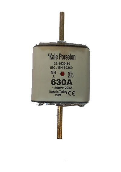 Voltrano Kale Porselen 630a 3 Boy Bıçaklı Sigorta Buşonu Nh 3