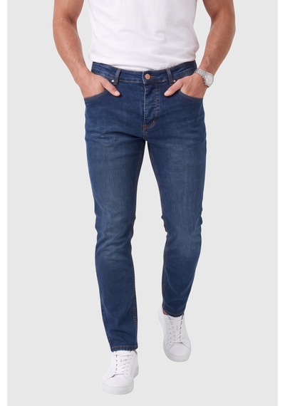 Deepsea Erkek Slim Fit Likralı Taşlanmış Lacivert Kot Pantolon Yumuşak Dokulu Esnek Dar Paça Jean 2602093 Deepsea Erkek Slim Fit Likralı Taşlanmış Lacivert Kot Pantolon Yumuşak Dokulu Esnek Dar Paça Jean 2602093
