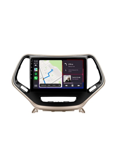 Jeep Cherokee 2014-2015 Android Multimedya Carplay Android Auto Navigasyon Kameralı 4gb Ram 64gb 10"