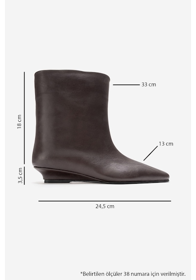 Luvishoes Nacho Kahverengi Cilt Hakiki Deri Kadın Bot Kahverengi