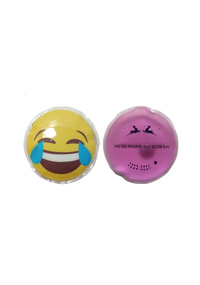 Gülen Emoji Pembe Ceylan Cep Sobası,el Isıtıcı,2 Adet Sıcak Su To