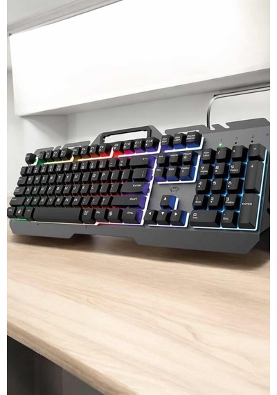Q Klavye Rgb Işıklı Klavye Ve Mouse Seti Kablolu Mouse Hediyeliş Mh-hs5731-2451