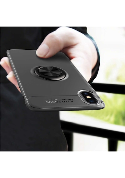 Apple Uyumlu iPhone XR 6.1 Kilif Yüzüklü Tam Korumali Silikon Kapak 417323910