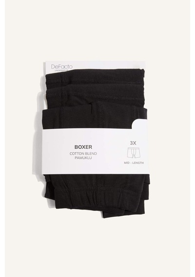 Defacto Regular Fıt 3lü Boxer Set H3645ax26spbk81 Siyah-bk81