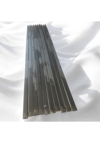 10 Adet Yassı Tavuk Kanat Şiş 60 Cm En 1,2 Cm-kalınlık 2mm,piliç Şişi - Yağlı Silme Kara Demir -özel Yapım