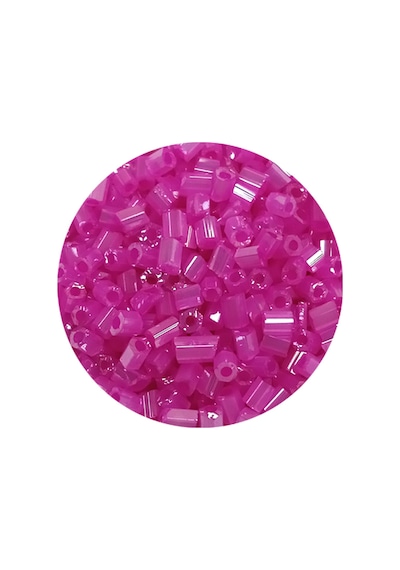 Kesme Cam Boncuk 2mm - 60 Gram - Şeffaf Fuşya - Bnc363