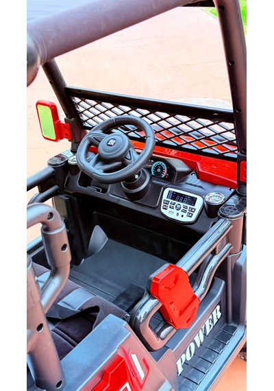 Utv X Alpha 24 Volt 4 Çekerli 800 Watt Akülü Araba Eva Teker Kırmızı