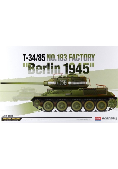 Academy 13295 1/35 Ölçek, T-34/85 No.183 Factory Berlin 1945 Tankı, Plastik Model Kiti-29052