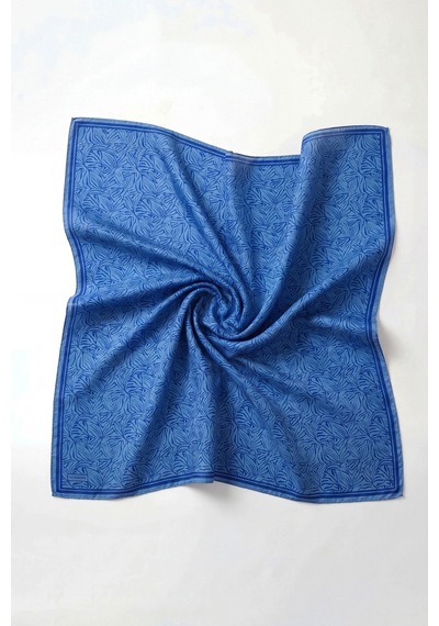 Silk Home Soft Eşarp Lina Flora Gök Mavi 90x90 Çok Renkli