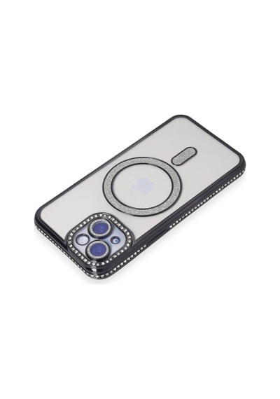 Mey İthalat Apple iPhone Uyumlu 15 Kılıf Joke Simli Magneticsafe Kılıf - Siyah