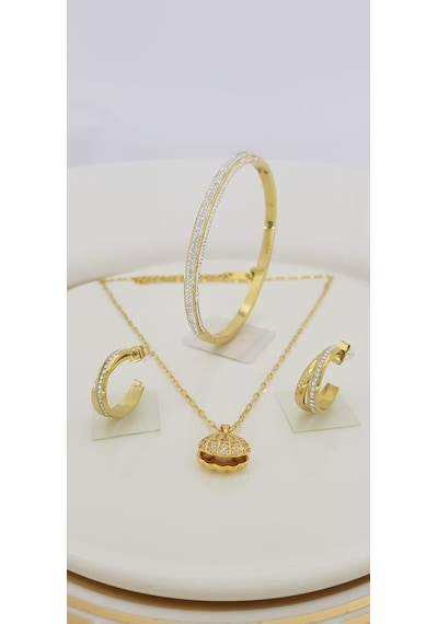 Sones Çelik Takı Setleri Sns500835 Gümüş - Rose Gold