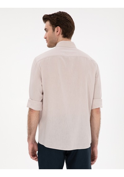Pierre Cardin Erkek Bej Gömlek Desenli 50303388-vr011 Bej