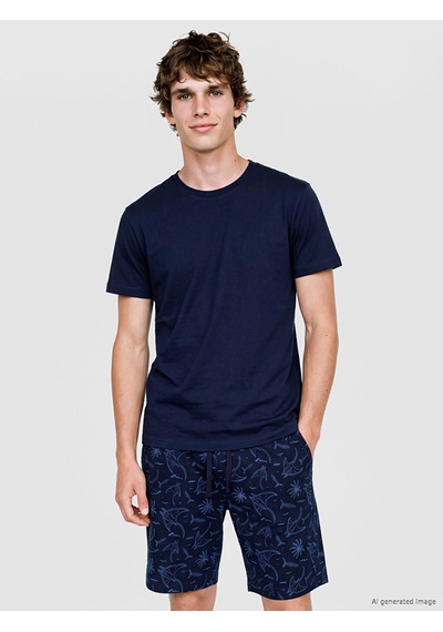 LC Waikiki Lc Waıkıkı Lacivert Slim Fit Modal Kumaş Tişört /02