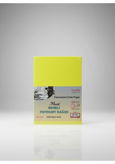 Masis A4 Renkli Fotokopi Kağıdı 100 Lü Fosforlu Sarı