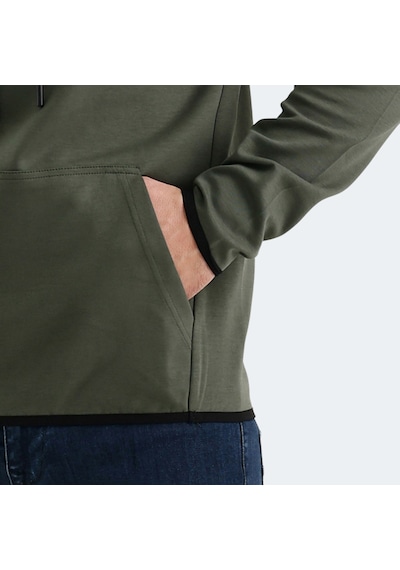 Slazenger VADIMIR Erkek Kapüşonlu Cepli Haki Sweatshirt