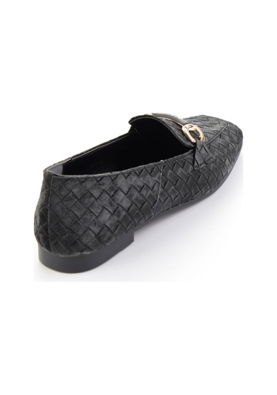 Bambi Siyah Kadın Loafer Ayakkabı K01641023071 Siyah