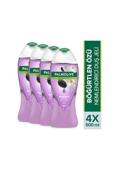Palmolive Moments Böğürtlen ve Orkide Özleriyle Nemlendirici Banyo ve Duş Jeli 4 x 500 ML