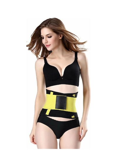 Hot Belt Termal Sauna Kemer Unisex Terletme Korsesi Sarı-siyah Lisinya