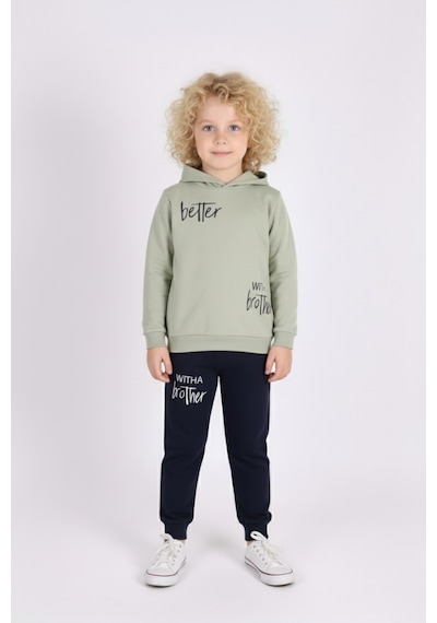 Mnk Baby & Kids Baskılı Erkek Kapüşonlu Çocuk Eşofman Mnk0627 Haki Mnk Baby & Kids Baskılı Erkek Kapüşonlu Çocuk Eşofman Mnk0627 Haki