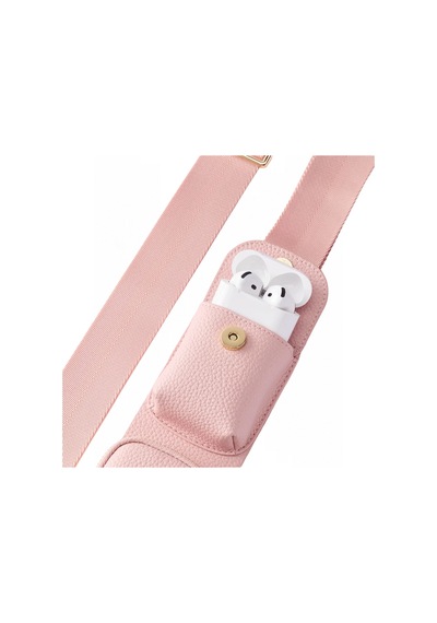 Cogure Kombinlenebilir - Gözlük Kılıflı Çok Amaçlı Crossbody Telefon Askısı Hera Serisi - By Bero Lina Pembe