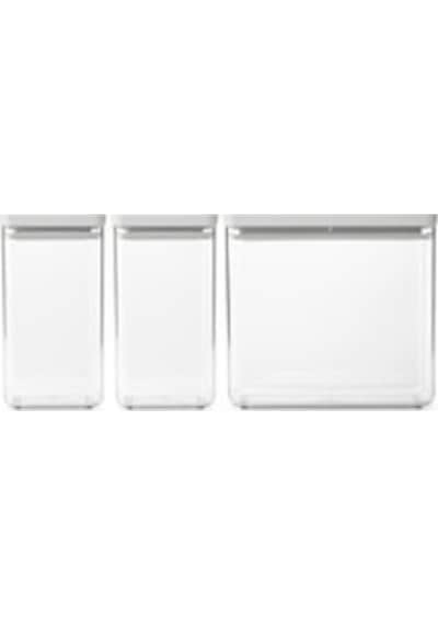 Brabantia Lıght Grey 3lü Plastik Kavanoz Seti 2x1,6l 1x3,5l Elvin Home Concept Gri