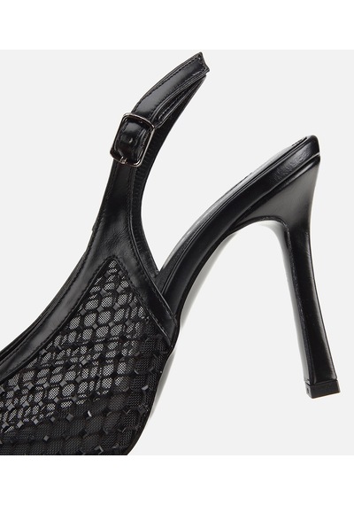 Hotiç Kadın Siyah Taş Detaylı Arkası Açık Stiletto