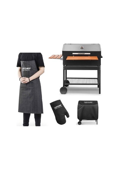 Luxchef LC80 Barbekü Mangal + Kılıf + Önlük + BBQ Eldiveni