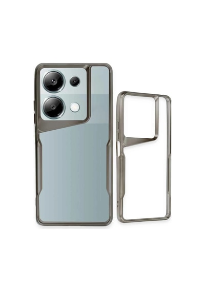 Newface - 972 - Xiaomi Redmi Note 13 Pro 4g Kılıf Boyi Silikon Kapak - Csmo-tex - - Siyah