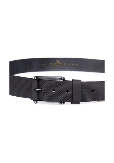 Tudors Erkek %100 Hakiki Deri 4 Cm Spor Siyah Kemer-23778 Siyah